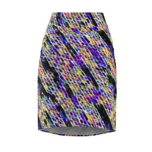 Violet Shatter on a Pencil Skirt