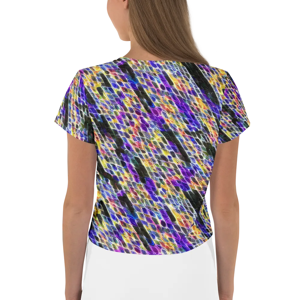 Violet Shatter on Crop Tee — Back