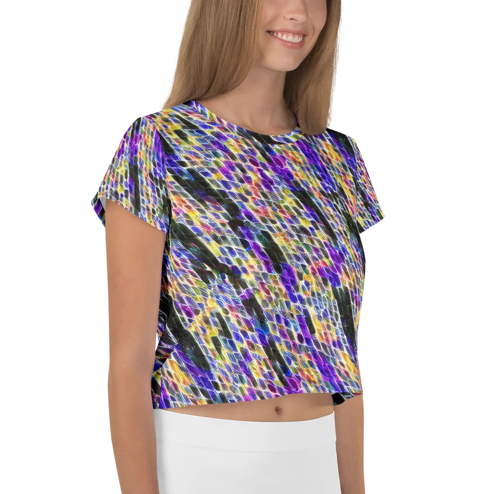 Violet Shatter on Crop Tee — Right