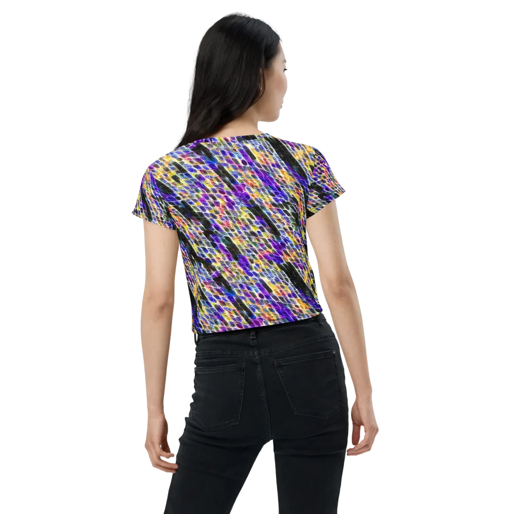 Violet Shatter on Crop Tee — Back