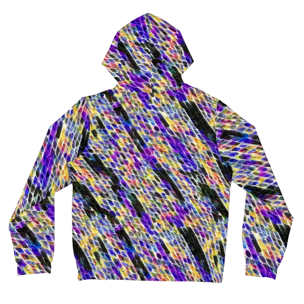 Violet Shatter on Women's Full-Zip Hoodie — Back