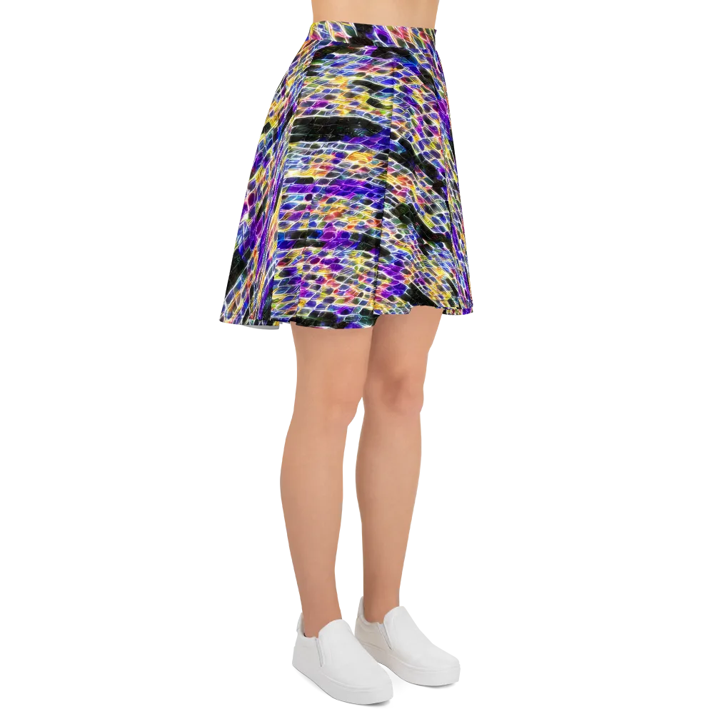 Violet Shatter on Skater Skirt — Right