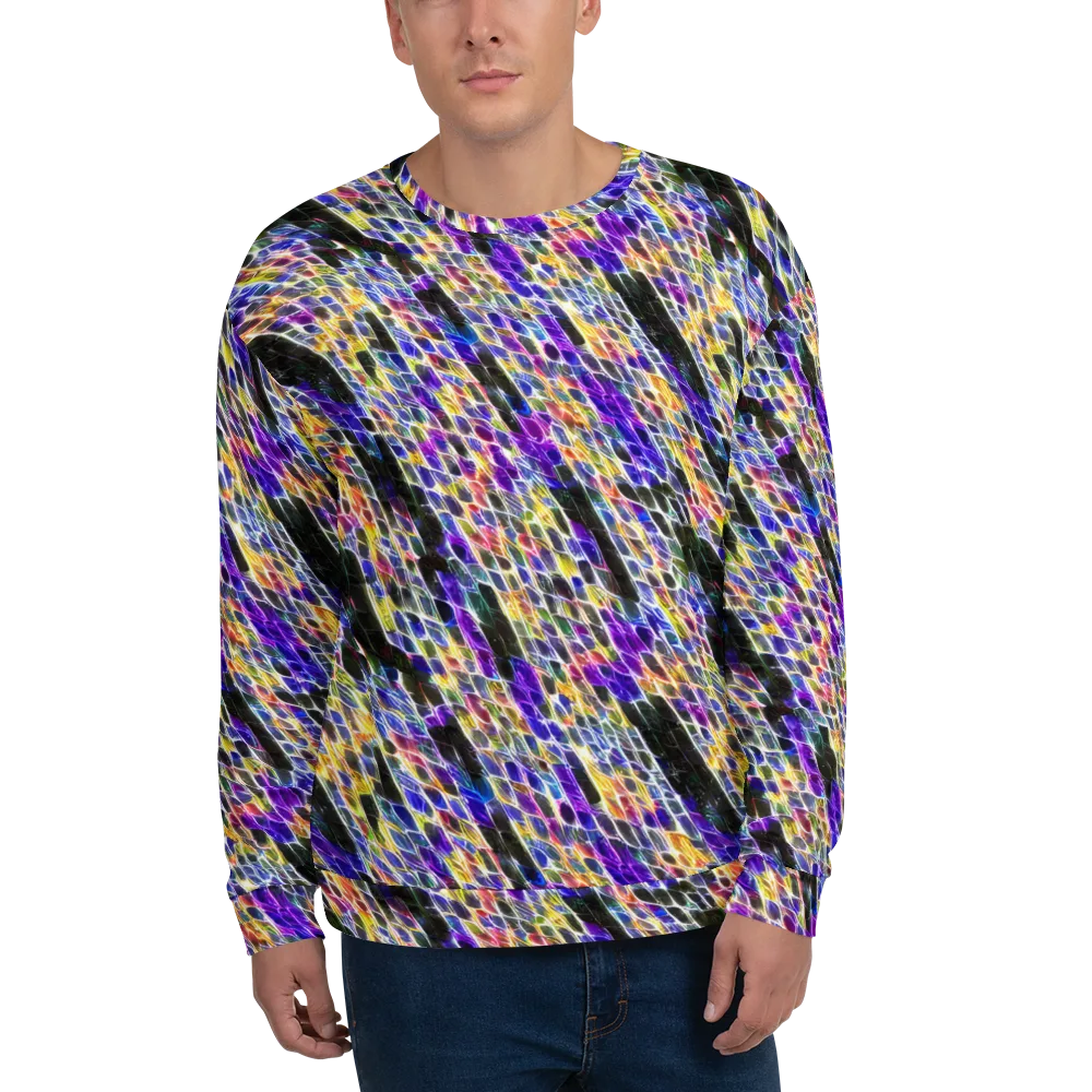 Violet Shatter on Sweatshirt — Front