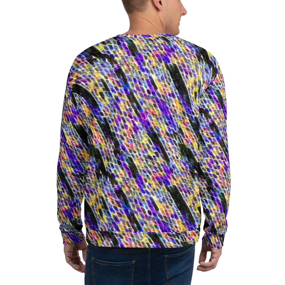 Violet Shatter on Sweatshirt — Back