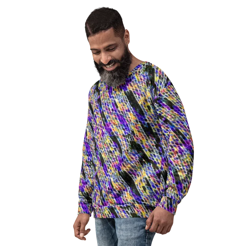 Violet Shatter on Sweatshirt — Left Front