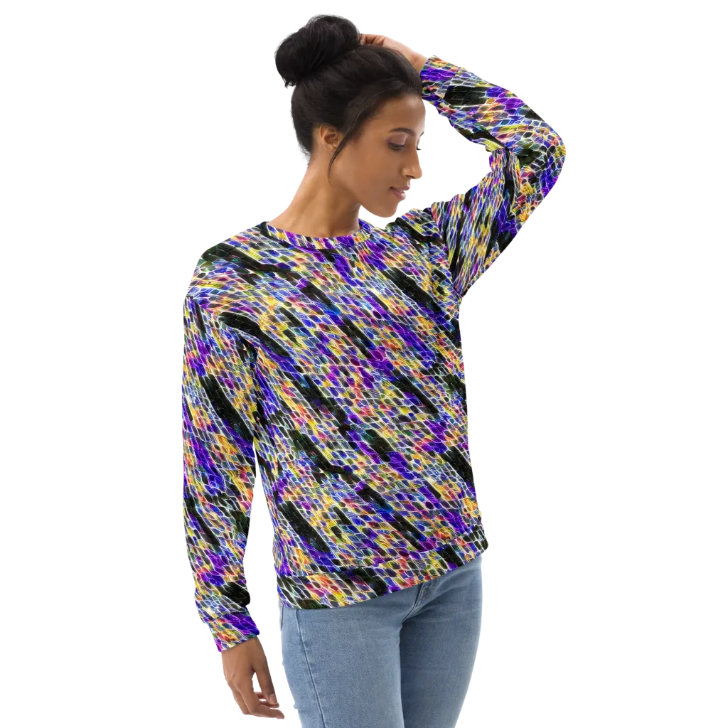 Violet Shatter on Sweatshirt — Right Front