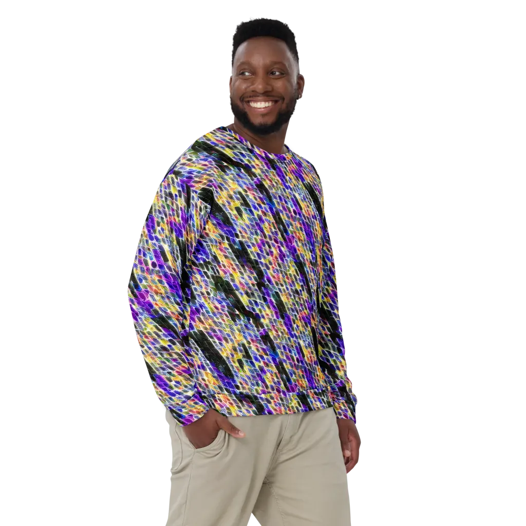 Violet Shatter on Sweatshirt — Front