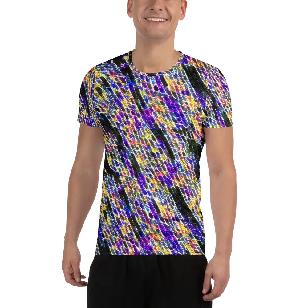 Violet Shatter on Men's Athletic T-Shirt — Front