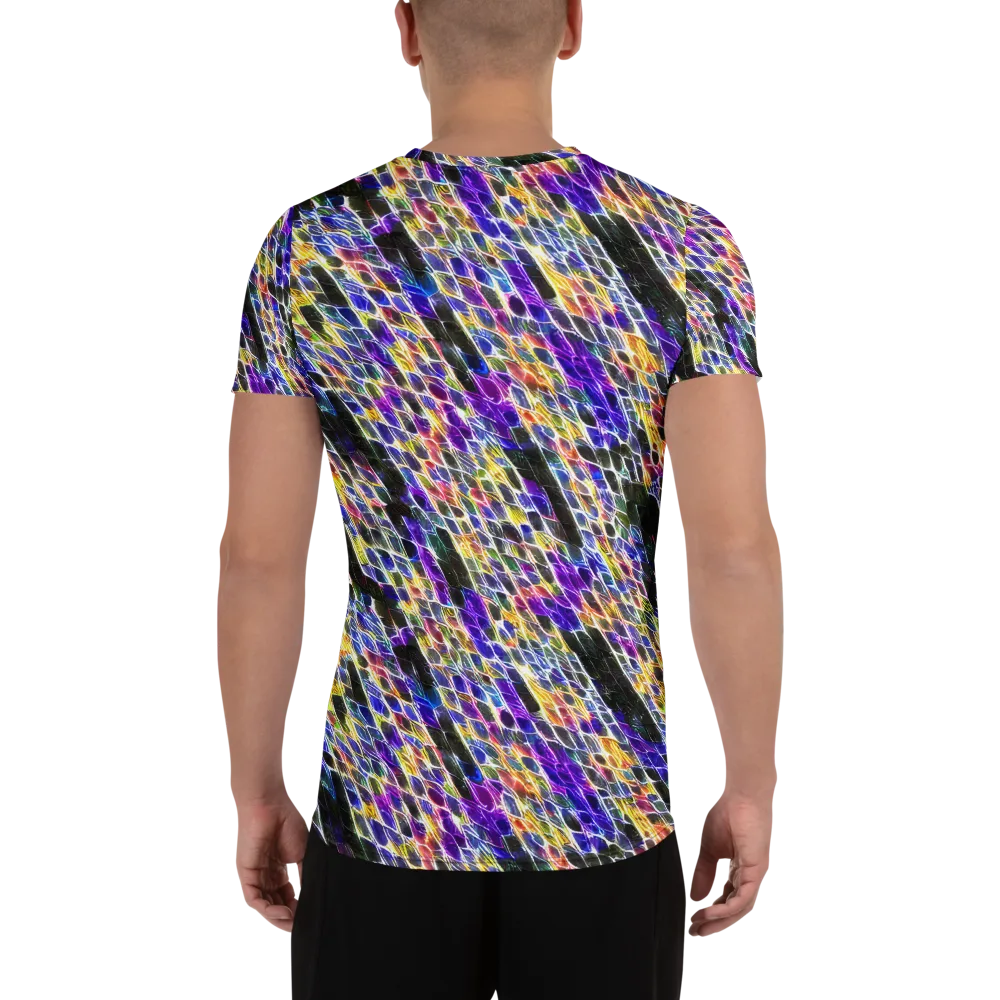 Violet Shatter on Men's Athletic T-Shirt — Back
