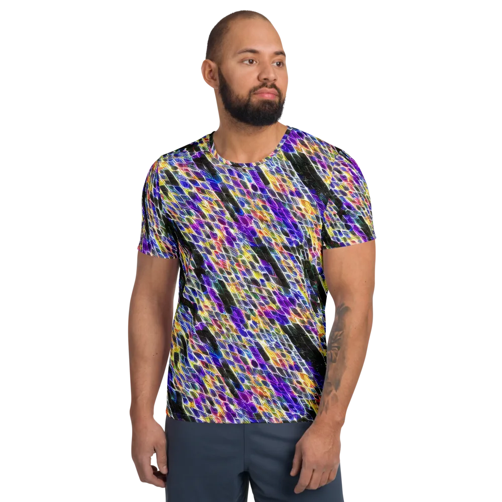 Violet Shatter on Men's Athletic T-Shirt — Front