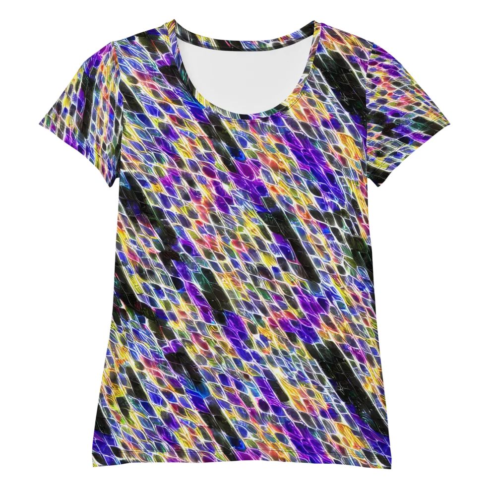 Violet Shatter on Women's Athletic T-Shirt — Front