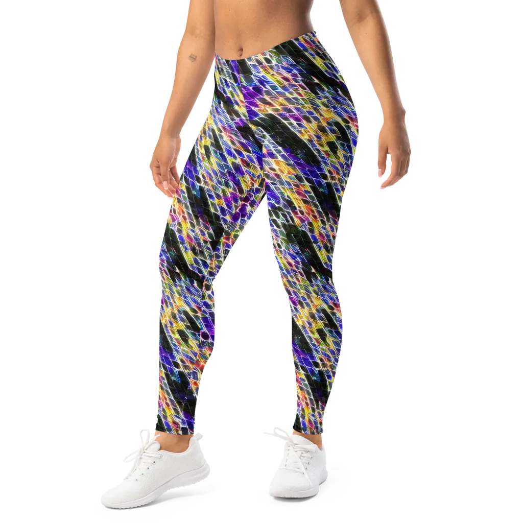 Violet Shatter on Leggings — Left Front