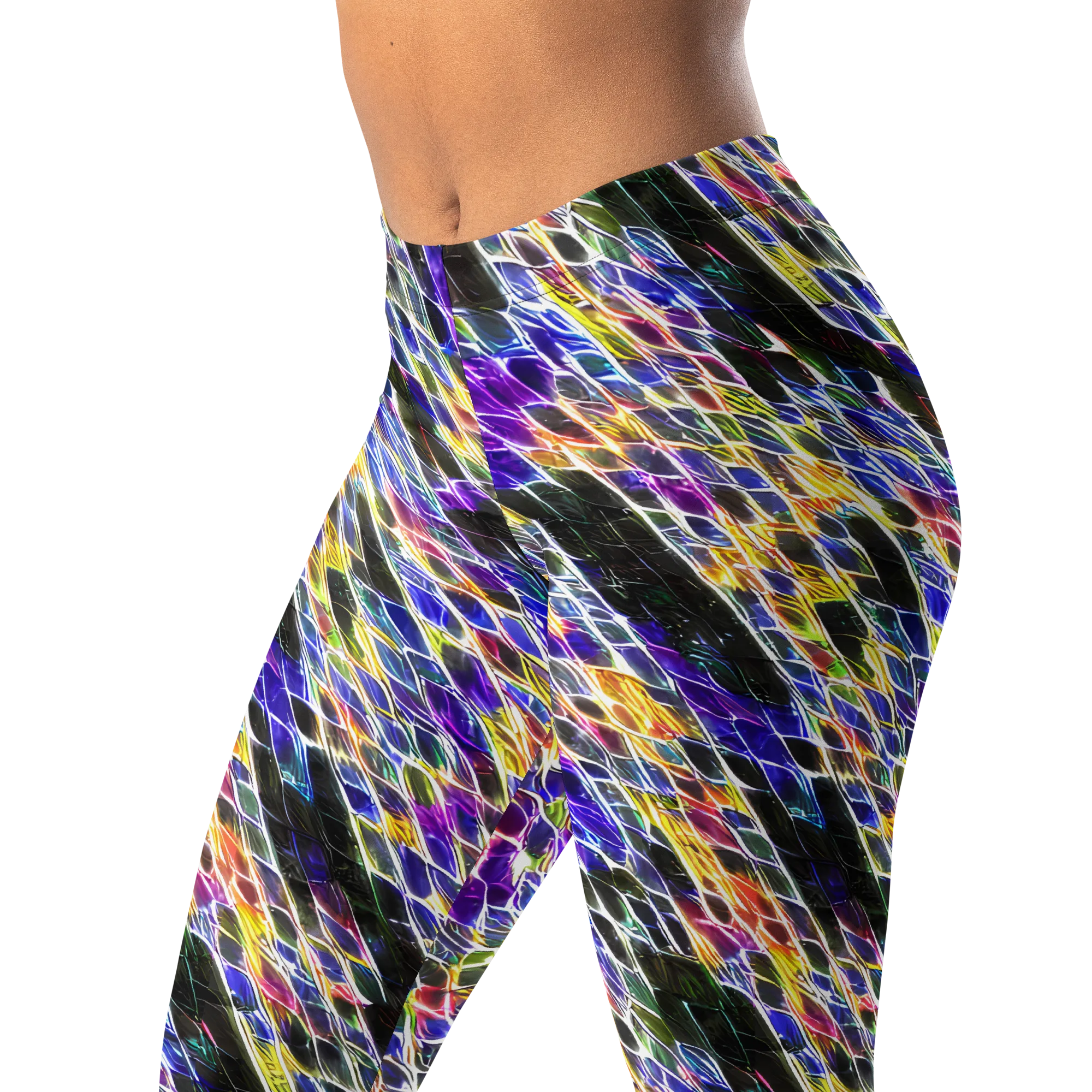 Violet Shatter on Leggings — Left Front