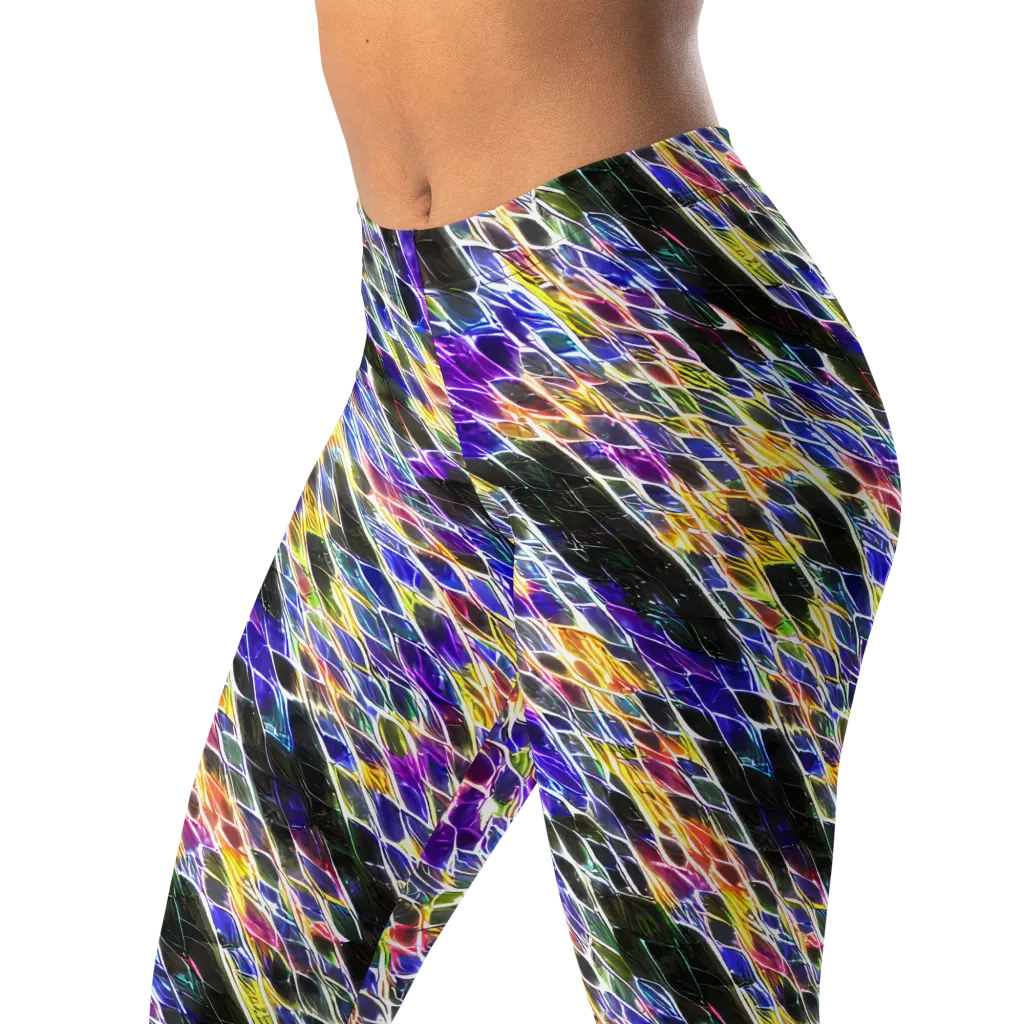 Violet Shatter on Leggings — Left Front