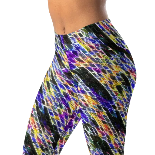 Violet Shatter on a Leggings