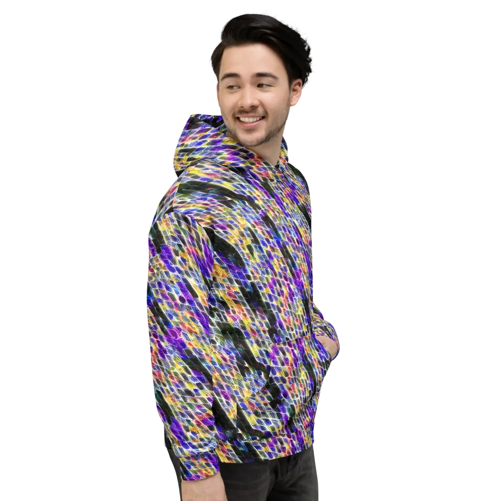 Violet Shatter on Hoodie — Right