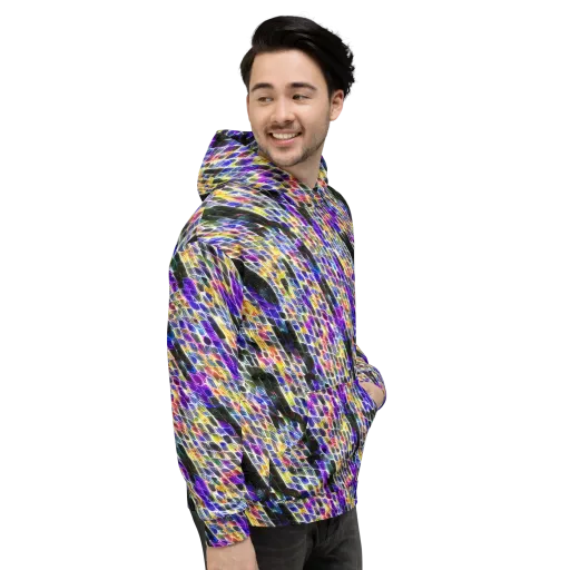 Violet Shatter on a Hoodie