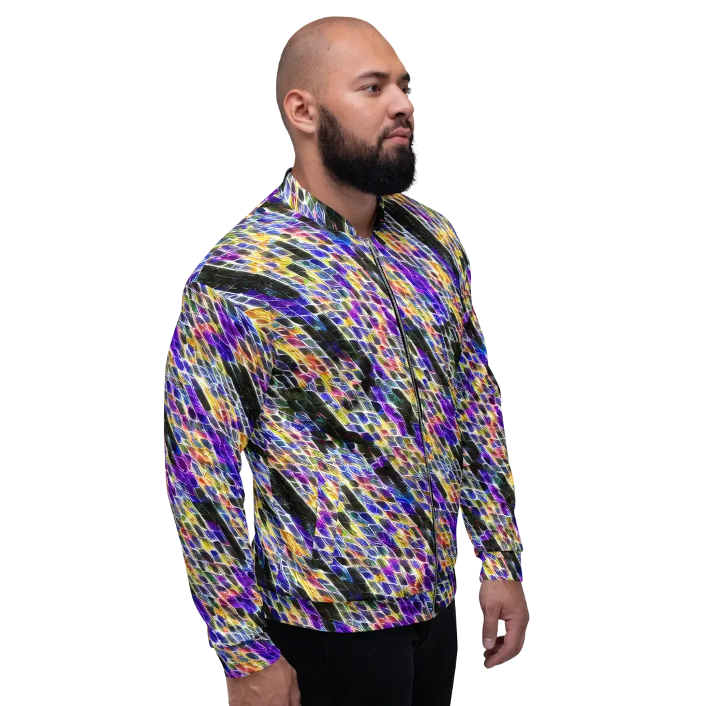 Violet Shatter on Bomber Jacket — Right