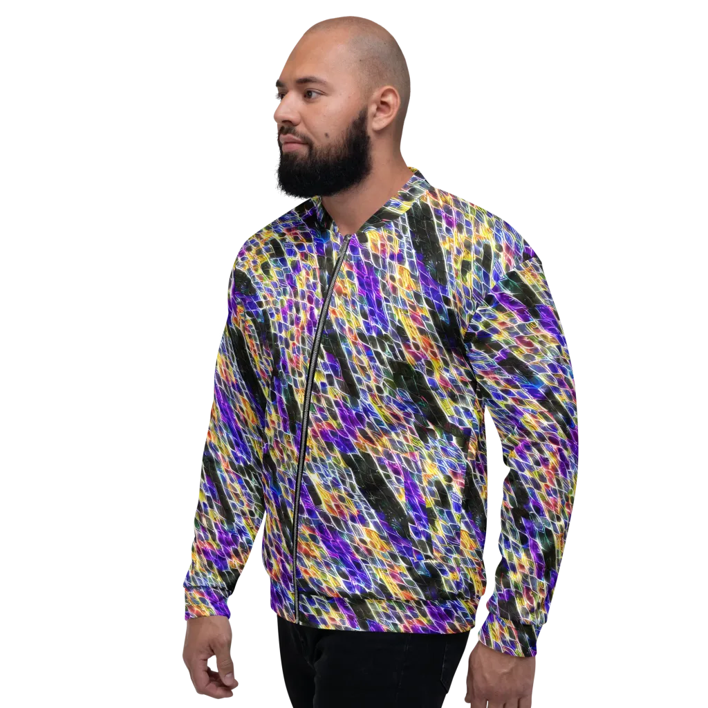 Violet Shatter on Bomber Jacket — Left