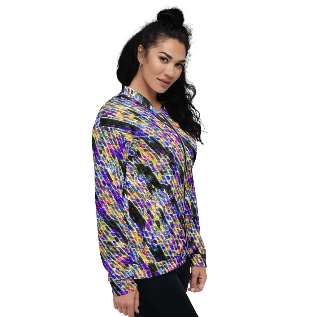 Violet Shatter on Bomber Jacket — Right