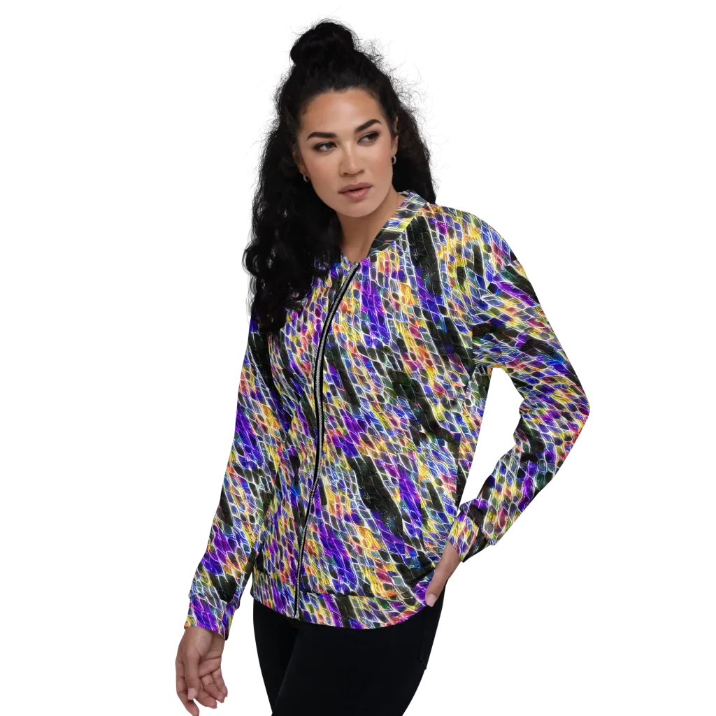 Violet Shatter on Bomber Jacket — Left