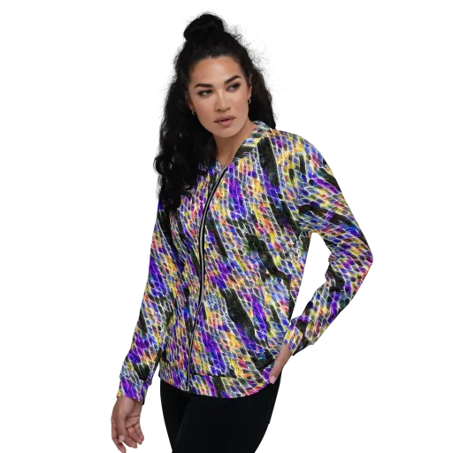 Violet Shatter on a Bomber Jacket