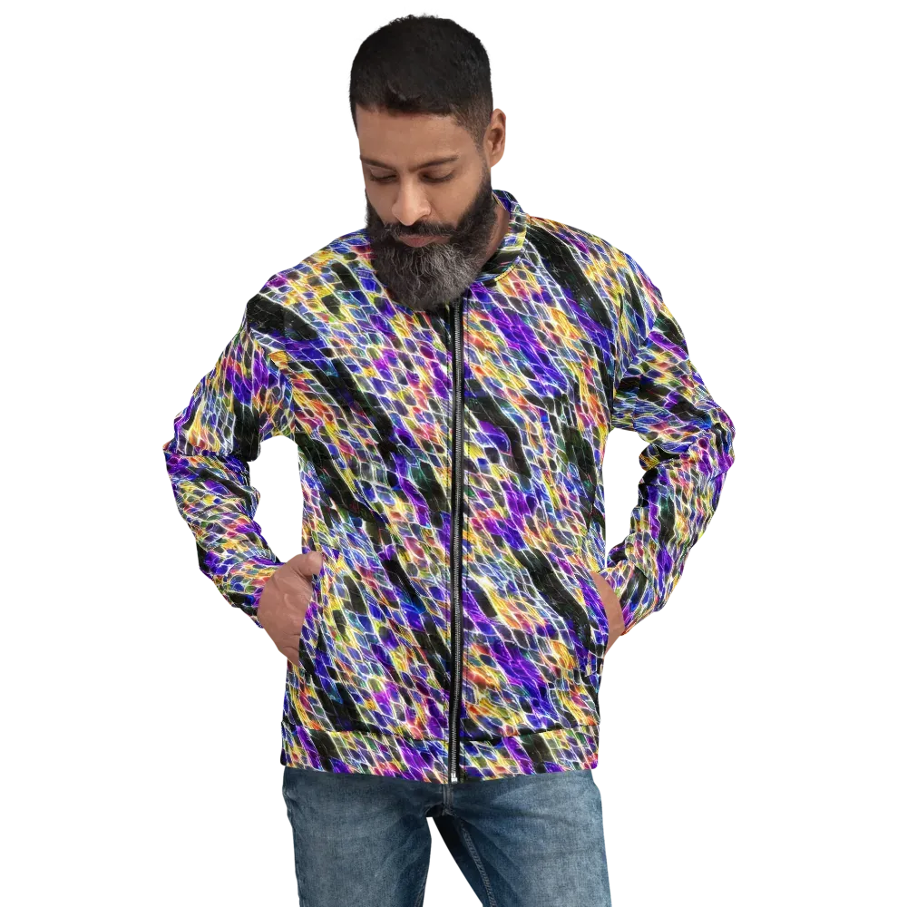 Violet Shatter on Bomber Jacket — Front
