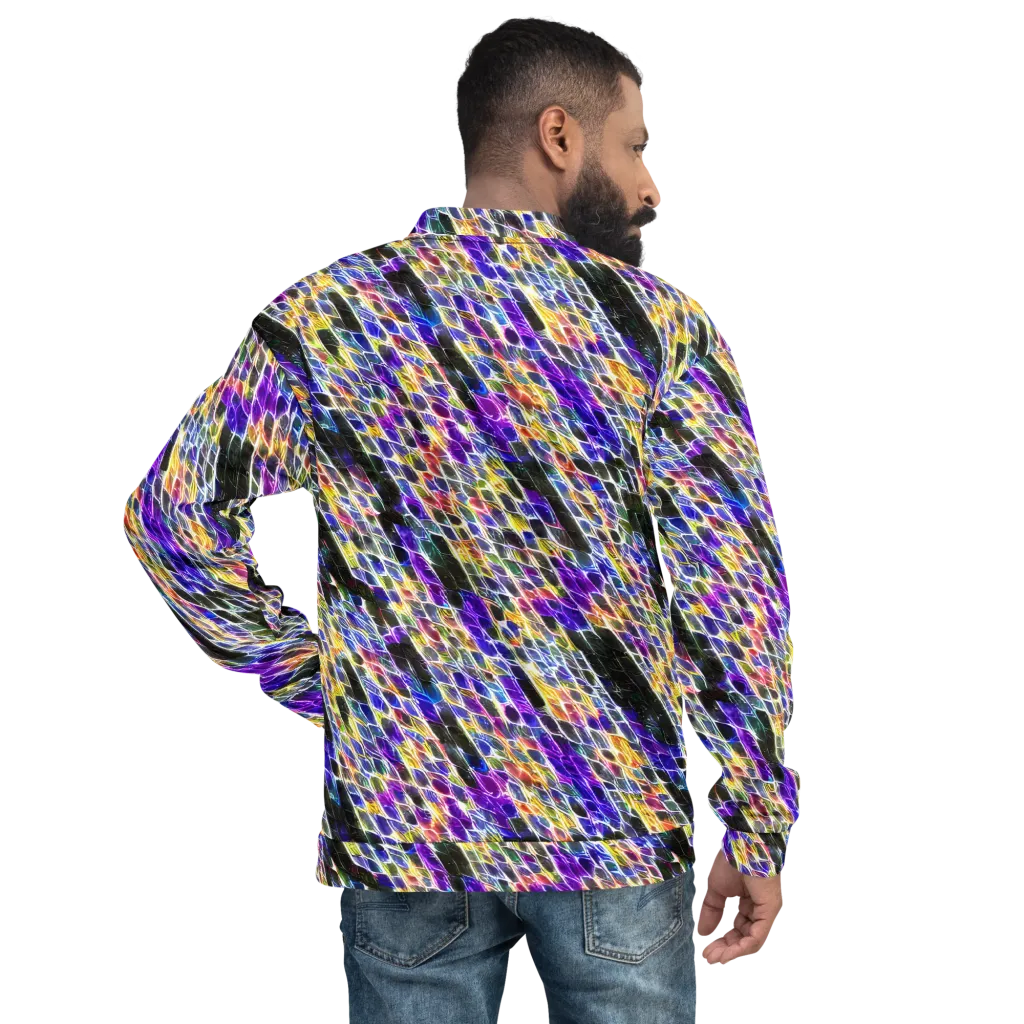 Violet Shatter on Bomber Jacket — Back