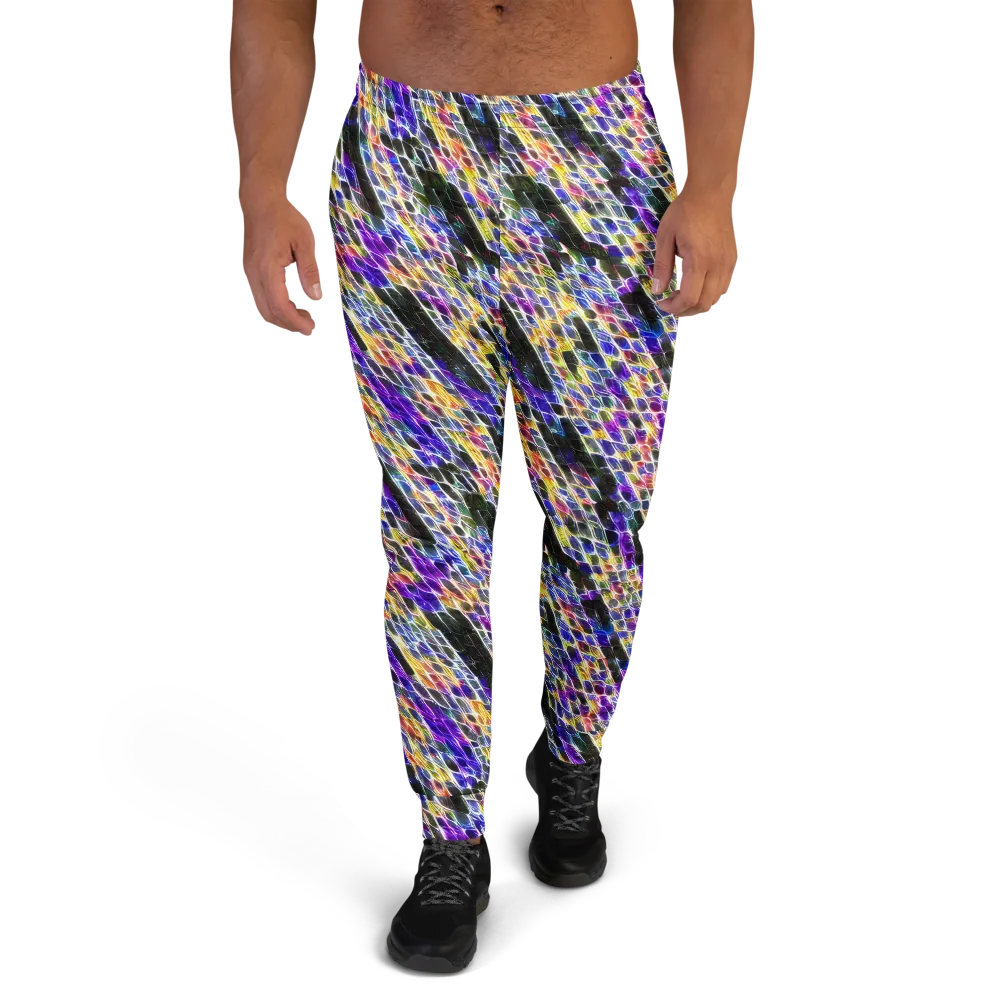 Violet Shatter on Men's Joggers — Front