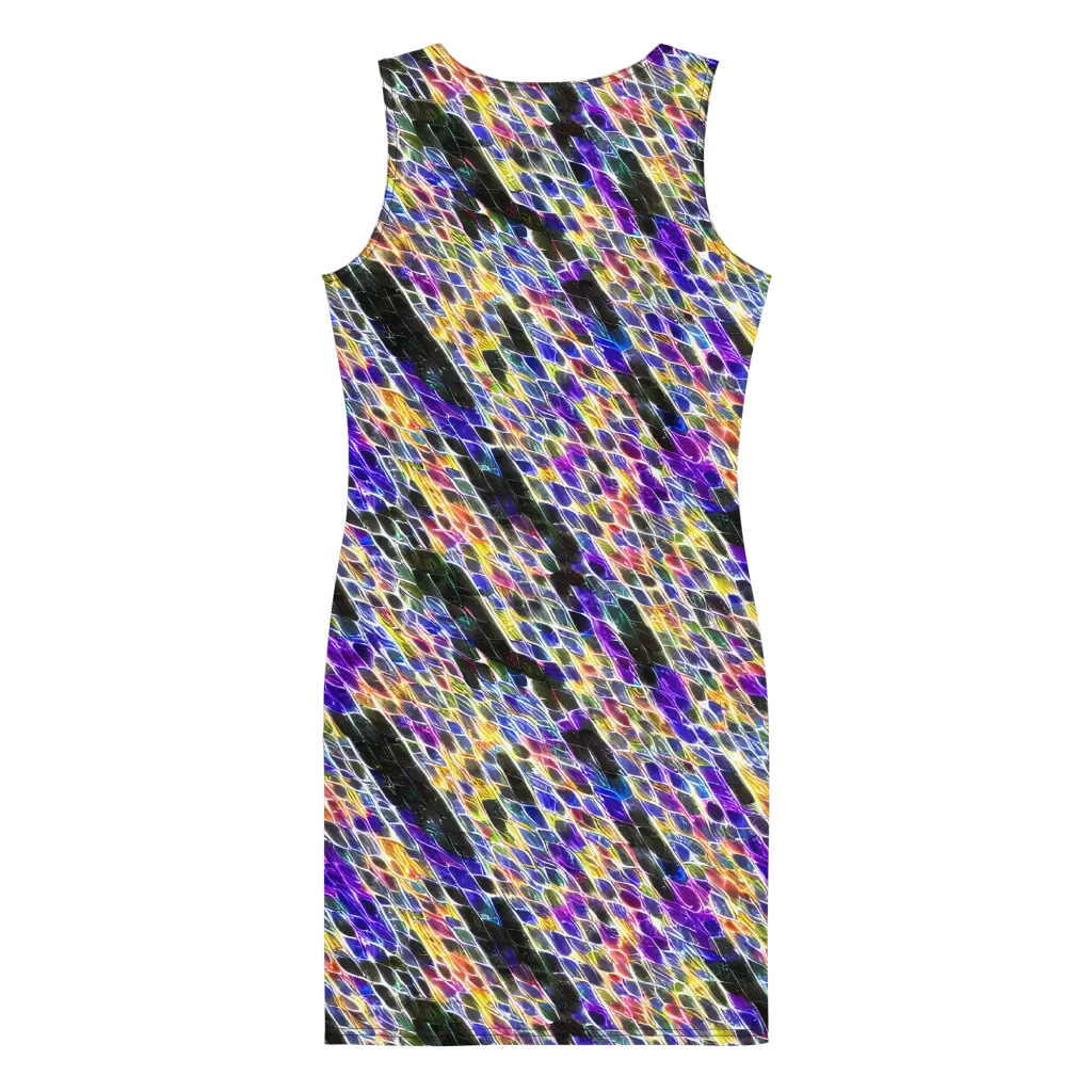 Violet Shatter on Bodycon Dress — Back