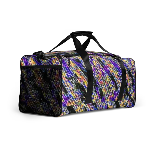 Violet Shatter on a Duffle Bag