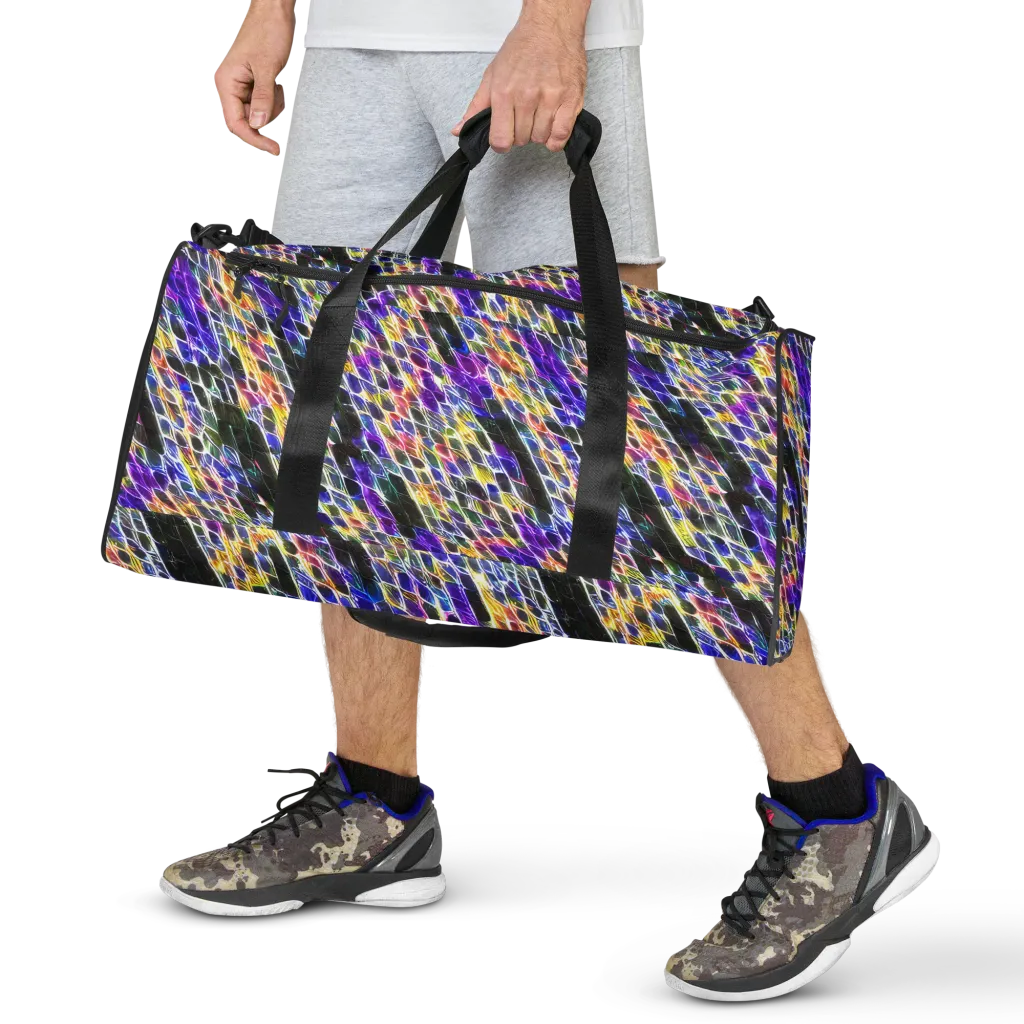 Violet Shatter on Duffle Bag — Front