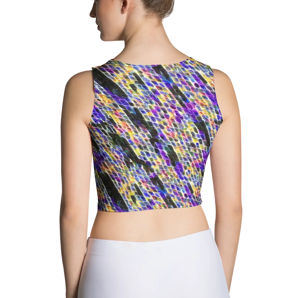 Violet Shatter on Crop Top — Back