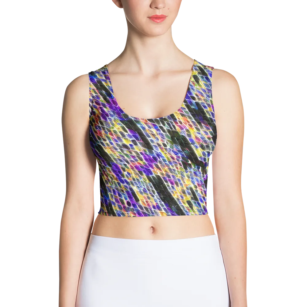 Violet Shatter on Crop Top — Front