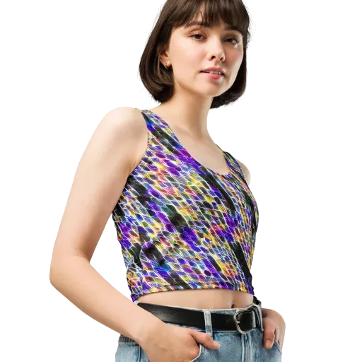 Violet Shatter on a Crop Top