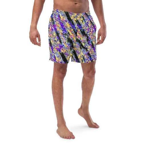 Violet Shatter on a Swim Trunks