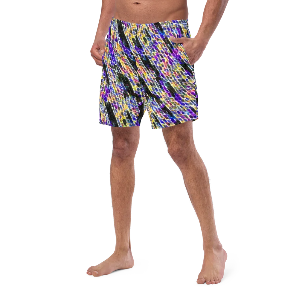 Violet Shatter on Swim Trunks — Left Front