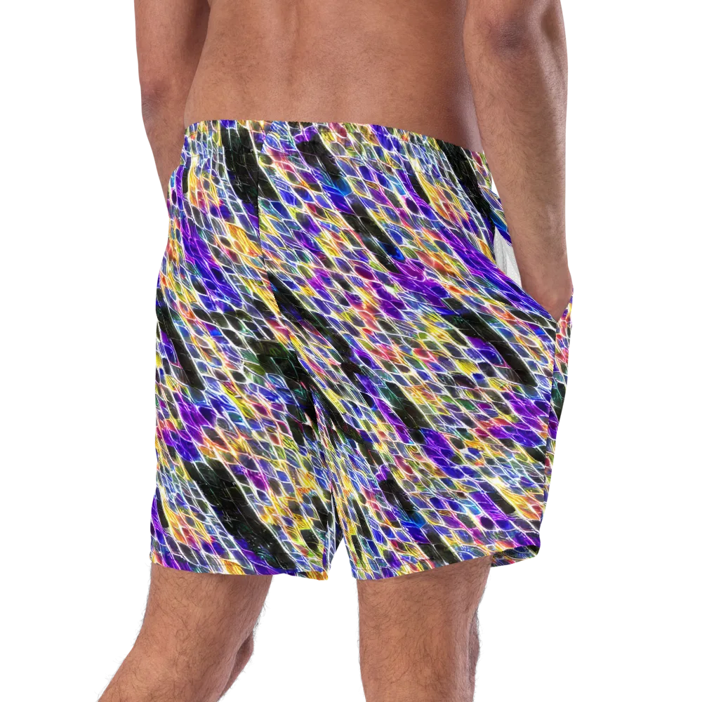 Violet Shatter on Swim Trunks — Right Back