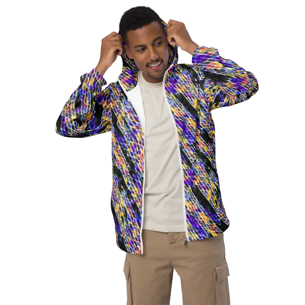 Violet Shatter on Men's Windbreaker — Front