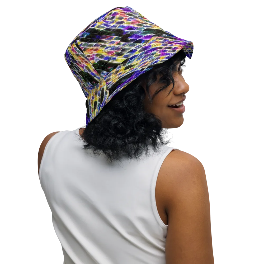 Violet Shatter on Reversible Bucket Hat — Right Outside