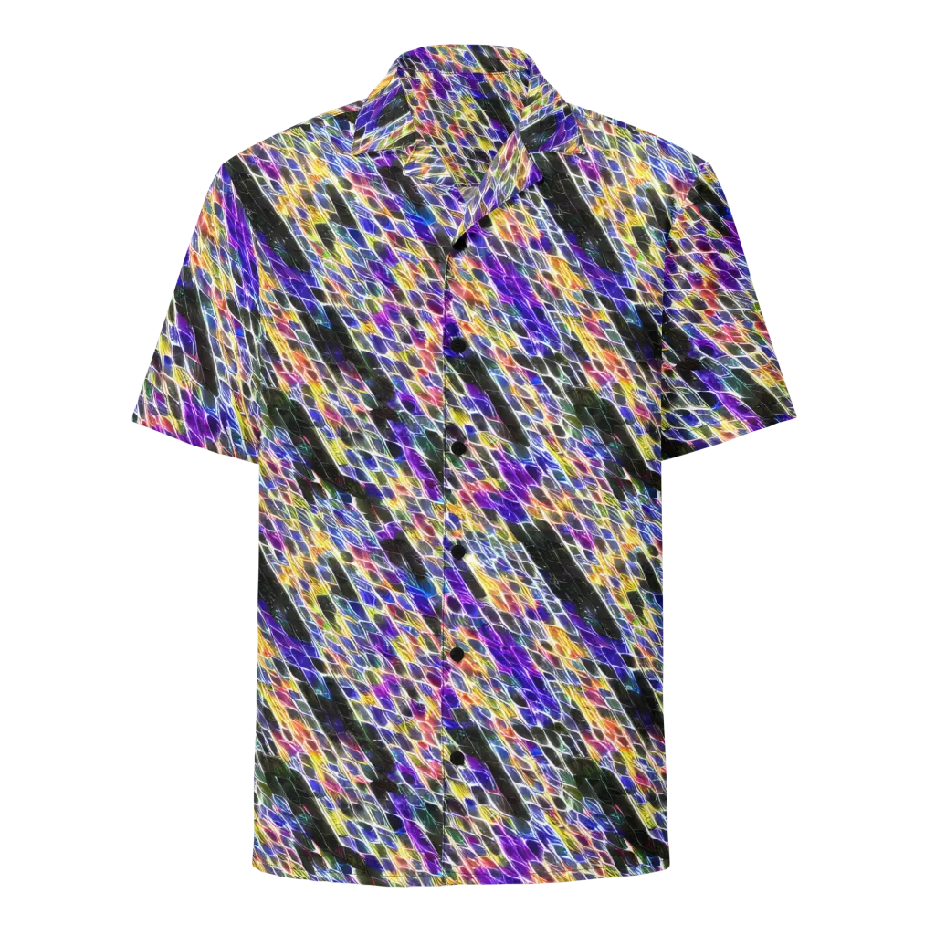 Violet Shatter on Button Shirt — Front