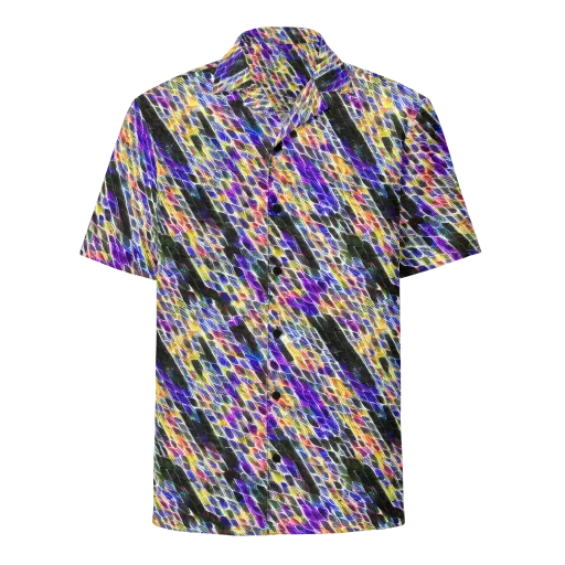 Violet Shatter on a Button Shirt