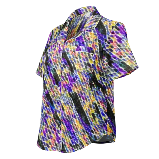 Violet Shatter on a Women's Short Sleeve Pajama Top