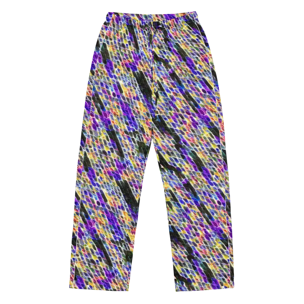 Violet Shatter on Women's Pajama Pants — Front