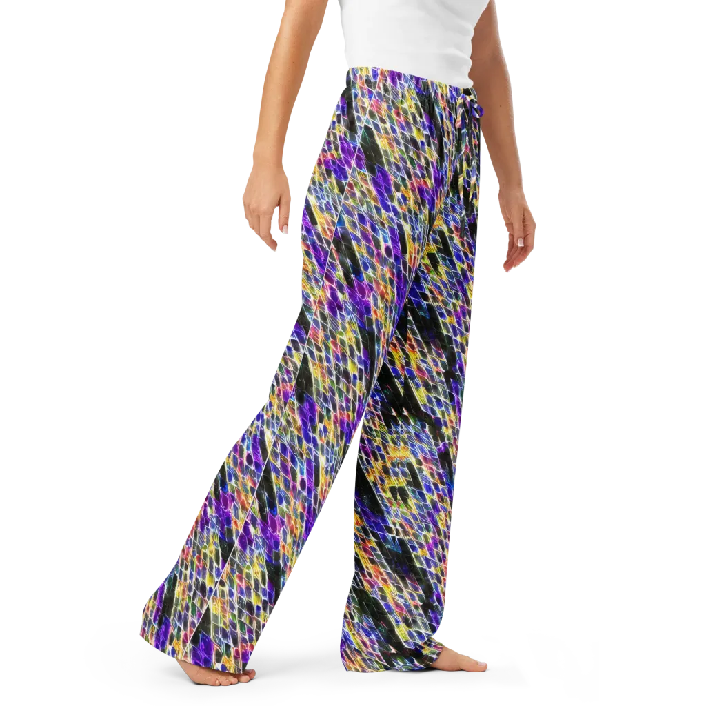 Violet Shatter on Women's Pajama Pants — Right Front