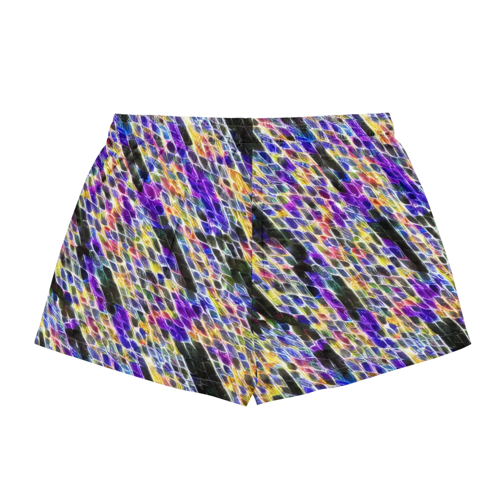 Violet Shatter on Women's Pajama Shorts — Back
