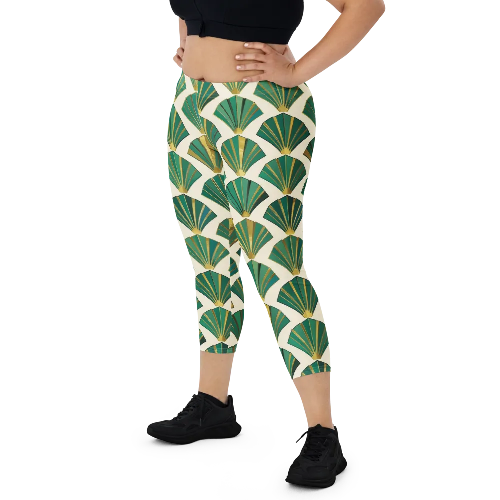 Aurum Éventail on Capri Leggings — Front
