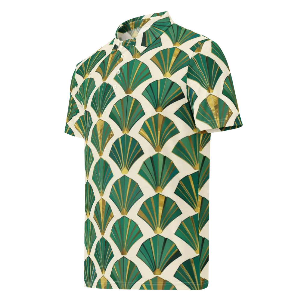 Aurum Éventail on Men's Slim Fit Polo Shirt — Left Front