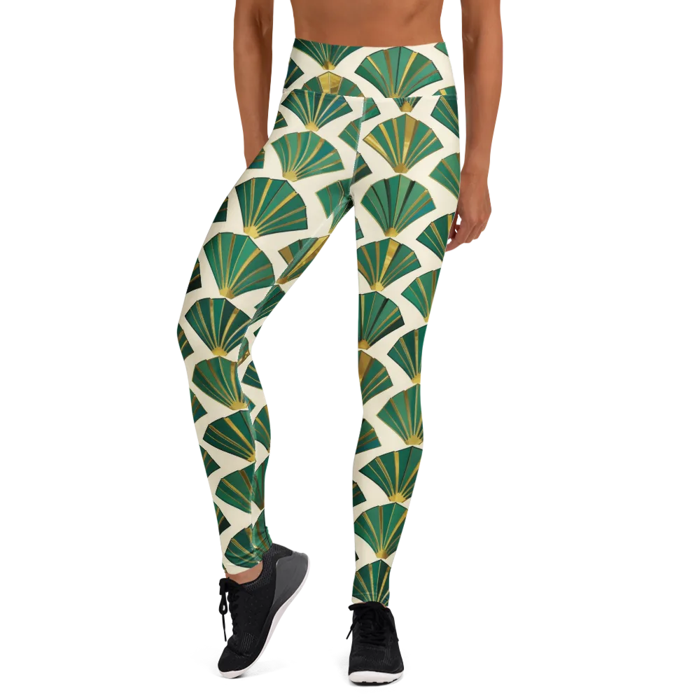 Aurum Éventail on Yoga Leggings — Front