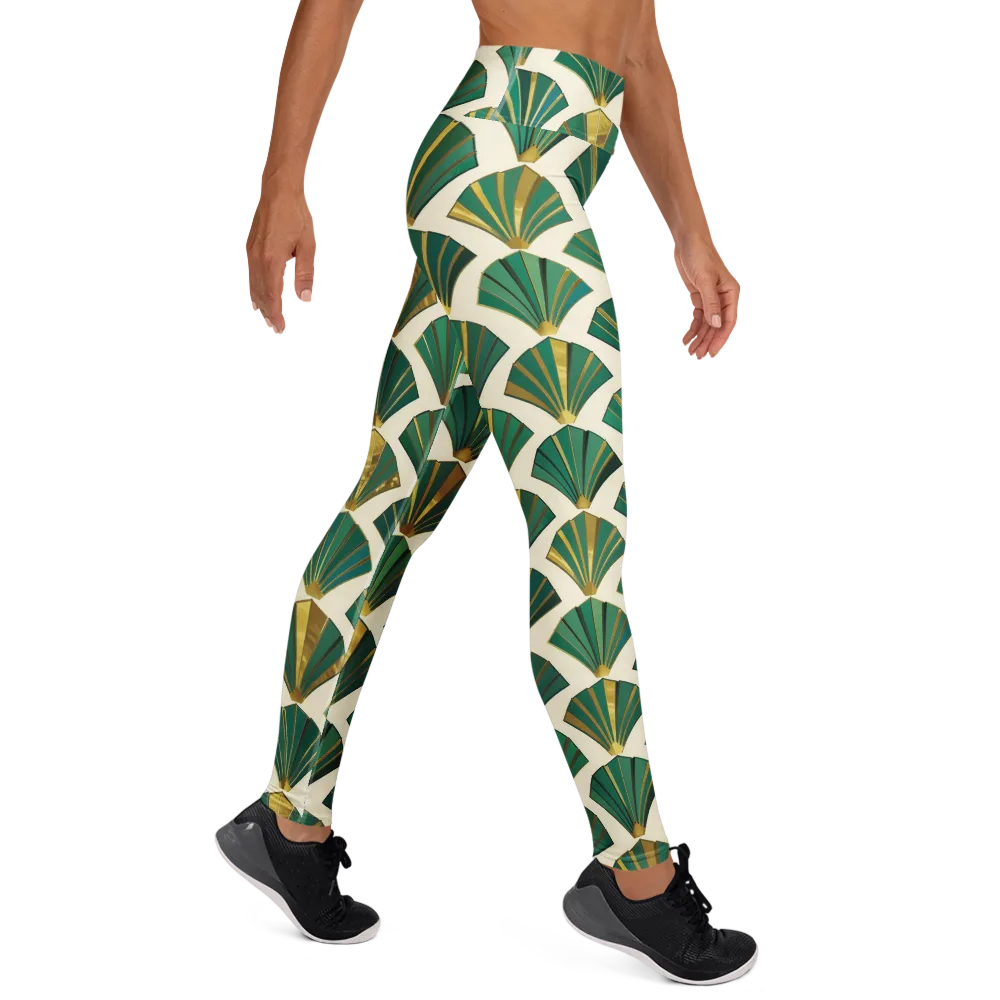 Aurum Éventail on Yoga Leggings — Right